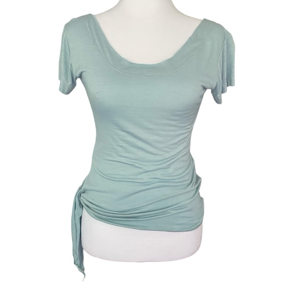 Island Importer Top Medium Pebble Blue Bangkok Jersey Rayon NWT - Picture 2 of 16